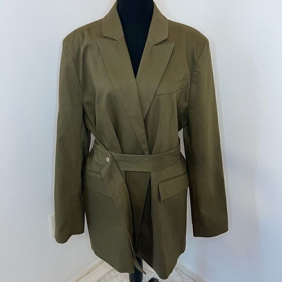Top Shop Green Blazer NWT Size 12 - Picture 1 of 7